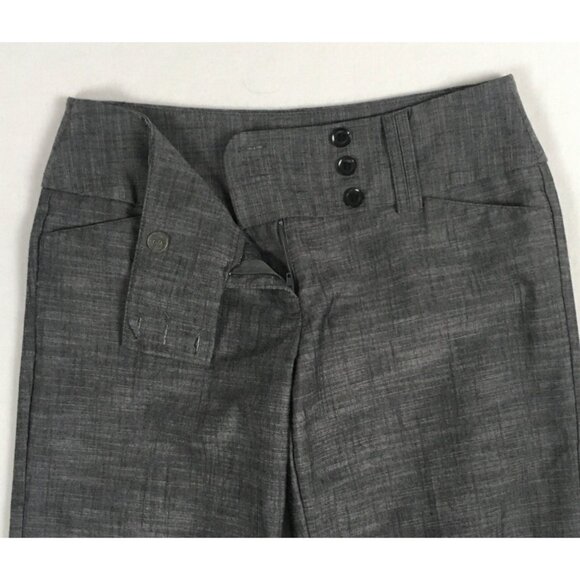Tracy Evans Limited Women Capri Dress Pants Size 5 Gray Mid Rise Boot Cut Pocket - Picture 2 of 13